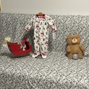 Festive Baby Onesie with Christmas Print